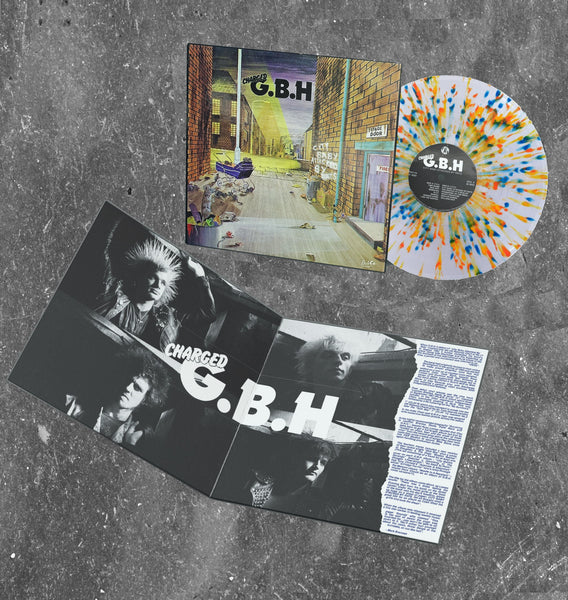 G.B.H - City Baby Attacked By Rats LP (white w/ blue and orange splatt ...